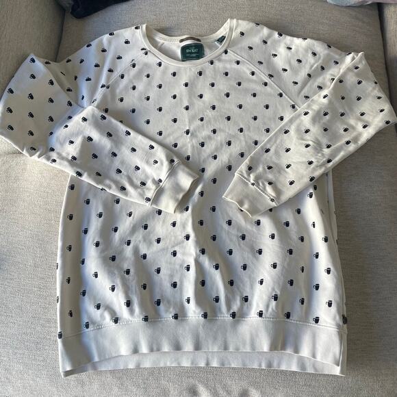 SCOTCH & SODA White Velvet Coffee Mug Sweater Pull Over Crewneck XXL 2XL58 - Picture 2 of 7